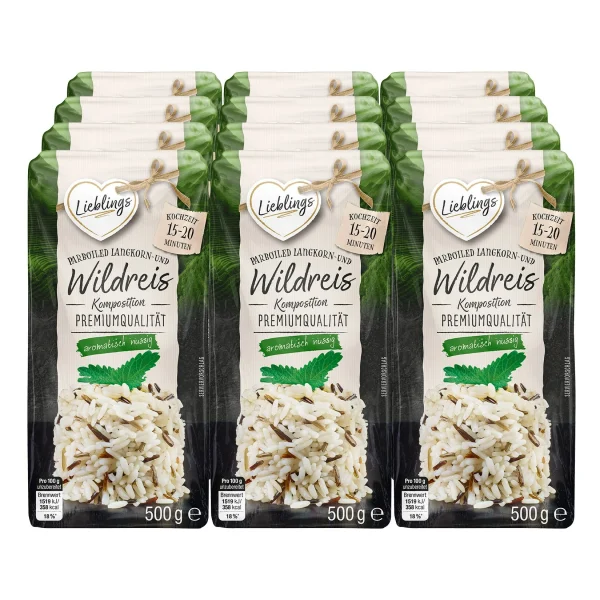 Lieblings Parboild Wildreis 500 G, 12er Pack 1