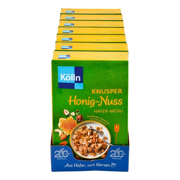 Kölln Knusper Honig-Nuss Müsli 500 G, 7er Pack 1