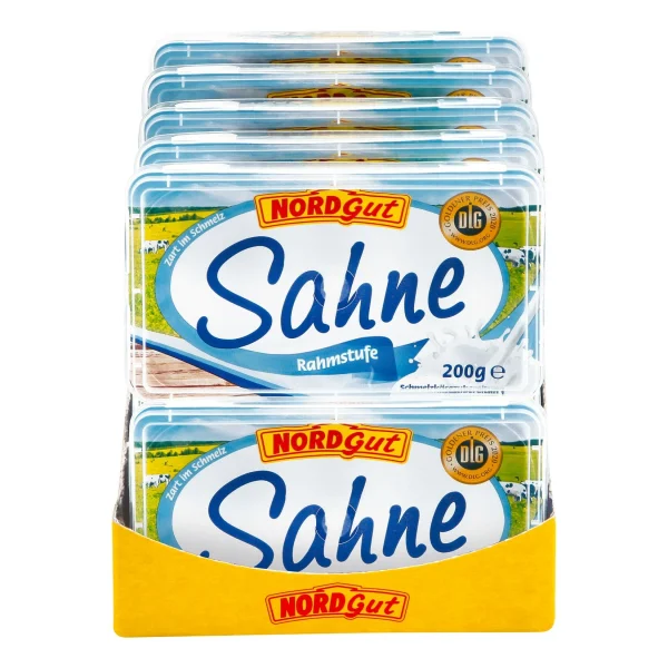 Nordgut Schmelzkäsezubereitung Sahne 200 G, 10er Pack 1