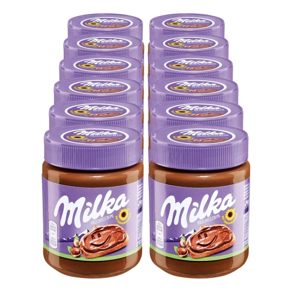 Milka Haselnusscreme 350 G, 12er Pack 1