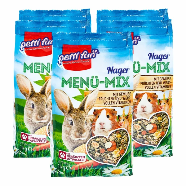 Petti Fun Kleintiernahrung Menü-Mix 1 Kg, 5er Pack 1