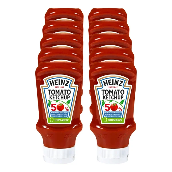Heinz Tomato Ketchup 50% Weniger Zucker & Salz 500 Ml, 10er Pack 1